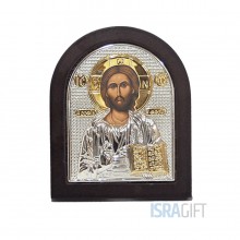 Посеребренная Икона Иисус Христос Посеребренная Икона Иисус Христос